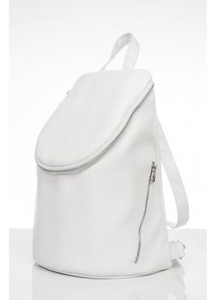 Жіночий рюкзак-циліндр sambag білий4 фото