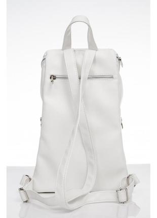 Жіночий рюкзак-циліндр sambag білий3 фото