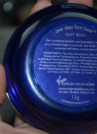 Тональна крем пудра 2 в 1 virgin vie one step face base refill - soft beige оригінал