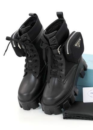 Демисезонные женские ботинки prada boots premium (без меха)1 фото