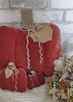 Декоративні гарбузи, осінній декор, декоративна подушка, хеллоуїн6 фото