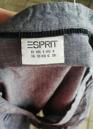 Рубашка удлиненная с жабо, esprit ,хлопок,блуза,туника на застежке2 фото