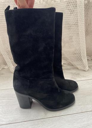 Чоботи натуральний замш