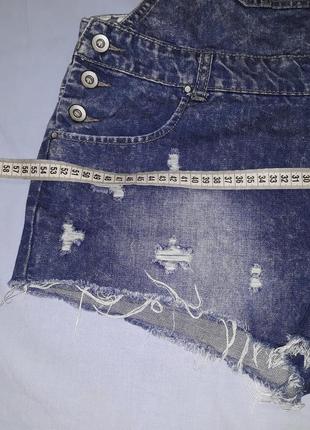 Шорти джинсові жіночі розмір 48/14 l короткі комбінезон7 фото