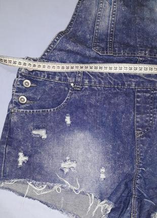 Шорти джинсові жіночі розмір 48/14 l короткі комбінезон8 фото