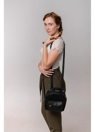 Жіночий рюкзак- трансформер sambag asti чорний6 фото