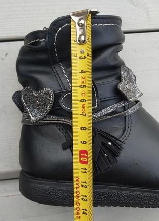 Дитячі шкіряні чоботи фірми  walkright 26 розмір, демісезонне взуття,чорні чобітки10 фото