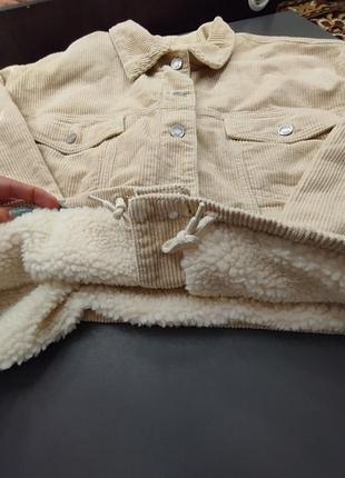 Утеплена вільветова куртка missguided3 фото