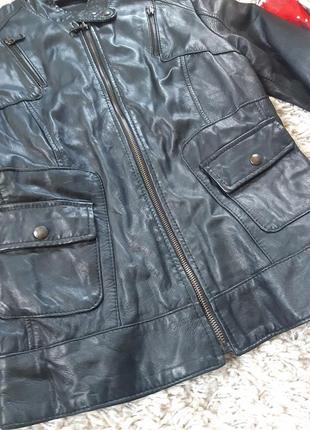 Шикарная кожаная куртка, leonardo/италия,  р. xs-s5 фото