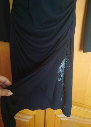 Плаття чорне на запах трикотаж l3 фото