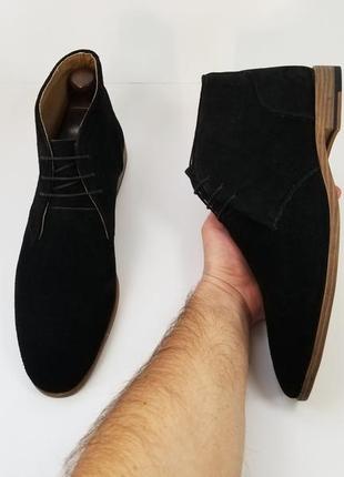 Замшеві чорні черевики4 фото