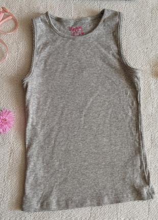 Майка в рубчик }  f&f 6-7 p }