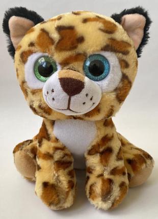 🐆 мягкая игрушка леопард гепард с блестящими глазами5 фото