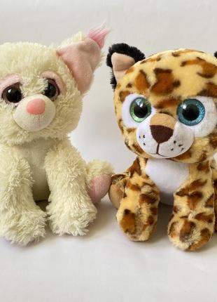 🐆 мягкая игрушка леопард гепард с блестящими глазами2 фото