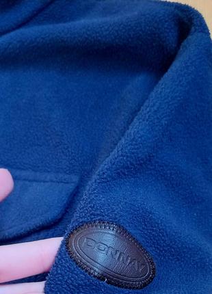 В наявності фирменная флиска donnay / синяя флисовая кофта / теплая флиска с карманом на груди  /  кофта / толстовка /4 фото