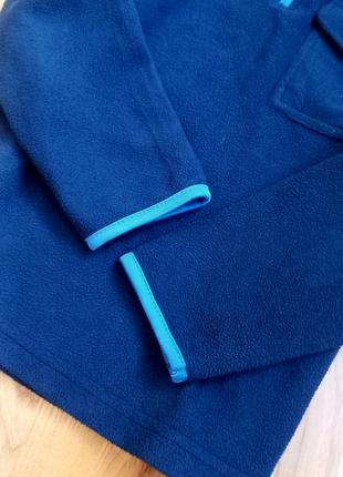 В наявності фирменная флиска donnay / синяя флисовая кофта / теплая флиска с карманом на груди  /  кофта / толстовка /3 фото