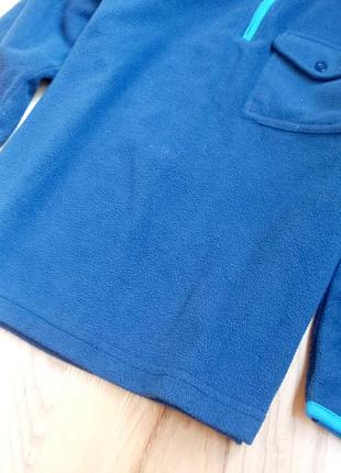 В наявності фирменная флиска donnay / синяя флисовая кофта / теплая флиска с карманом на груди  /  кофта / толстовка /2 фото