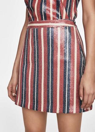 Срочно продам юбка в пайетках zara