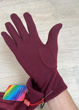 Перчатки женские марсала