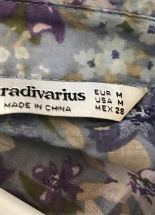 Нежная лавандовая блузка рубашка stradivarius с цветочным принтом блуза сиреневая цветочная романтическая6 фото