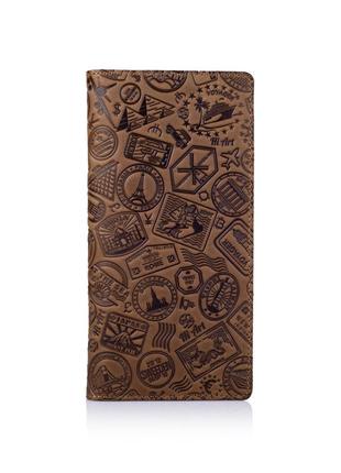 Шкіряний гаманець hi art "let's go travel" wp-02-s19-1020-t007