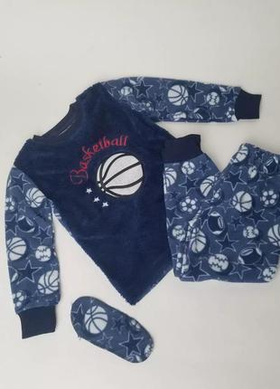 Распродажа пижама 3-ка утепленная "basketball" для мальчика2 фото