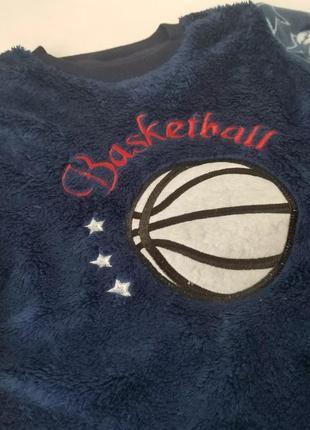 Распродажа пижама 3-ка утепленная "basketball" для мальчика5 фото