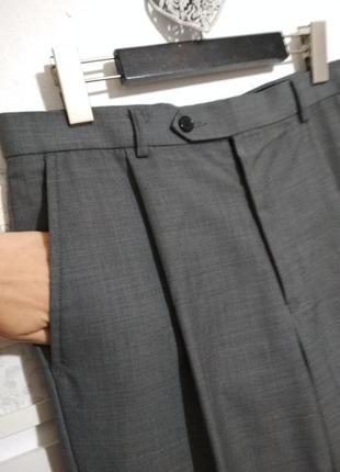 Фирменные натуральне теплые полу шерстяные базовые мужские брюки collezione5 фото