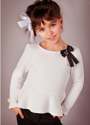 Кофта з баскою і брошкою, тм baby angel, арт. 521, р. 122, 128, 134, 140, 146, 152