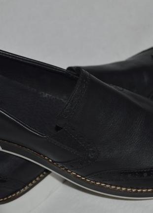 Туфли слипоны мокасины кожа kiomi размер 40 39, туфлі мокасіни сліпони шкіра3 фото