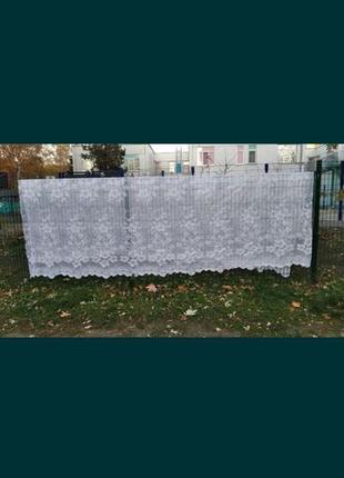 Гардина тюль 2 м штора большая длинная белая