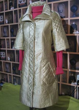 Be first (санкт - петербург) стильное стеганое пальто4 фото