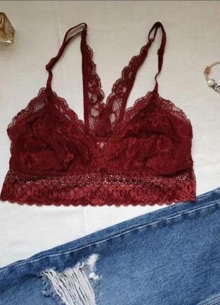 М'який мереживний бюстгальтер, топ