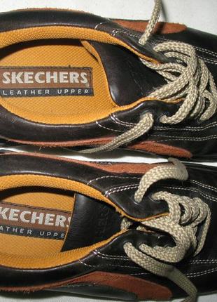 Стильные и прочные мокасины "skechers" натуральная кожа3 фото