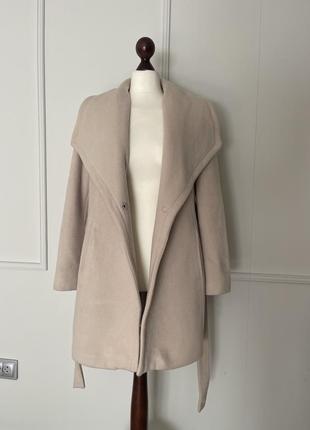 Двубортное теплое  пальто кашемир шерсть бренд michael kors