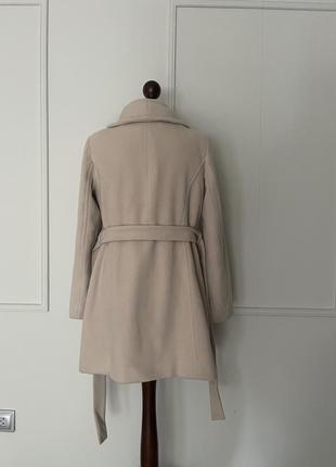 Двубортное теплое  пальто кашемир шерсть бренд michael kors4 фото