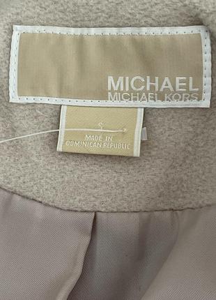 Двубортное теплое  пальто кашемир шерсть бренд michael kors5 фото