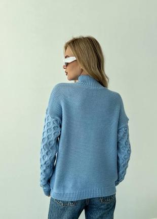 Вовняний светр з об’ємними рукавами.2 фото