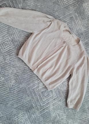 Болеро бежеве з люрексом, кардиган 4