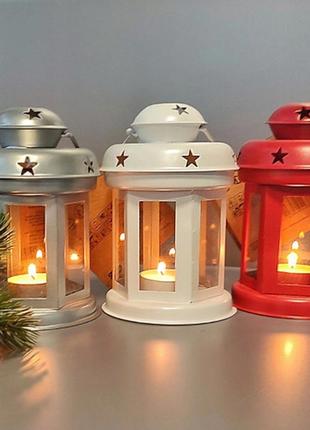 Ліхтар д.10см в.15см/ фонарь подсвечник ,  новогодний в звездочку