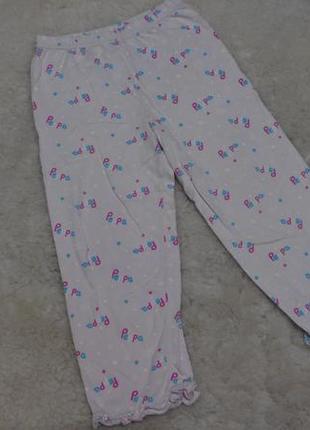 Пижамные штанишки peppa pig на 3-4 года футболка в подарок1 фото