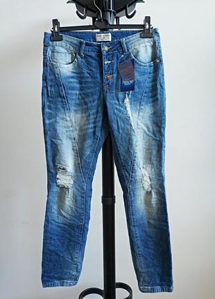 Женские джинсы с эффектом мятости regular fit rick cardona  new york оригинал