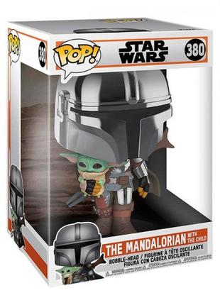 Игровая фигурка funko pop! ­ мандалорец в хроме с малышом 25 сm5 фото