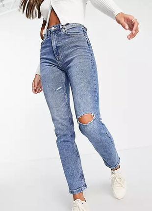 Прямые джинсы mom slim от stradivarius 38 m