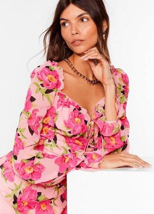 Платье nasty gal шифоновое uk6 мультиколор