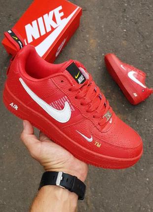 Кросівки nike air force 1 utility red2 фото