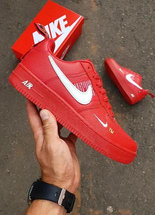 Кросівки nike air force 1 utility red1 фото