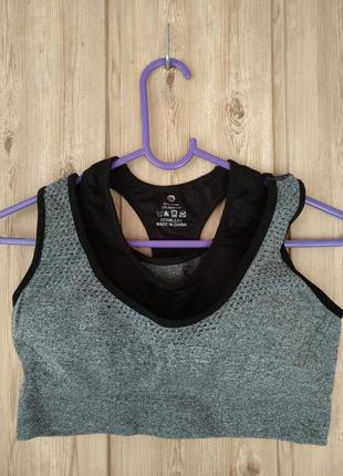 Спортивний подвійний топ бюст розмір l xl