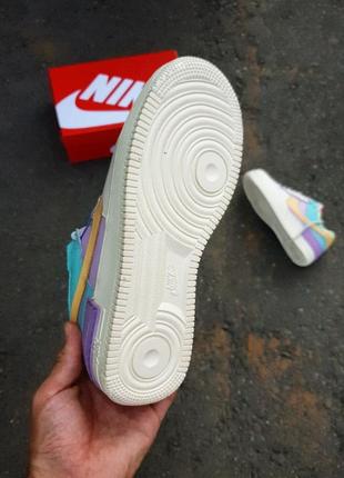 Кросівки nike air force 1 shadow white purple yellow5 фото