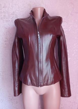 ➡️ куртка кожаная цвета марсала